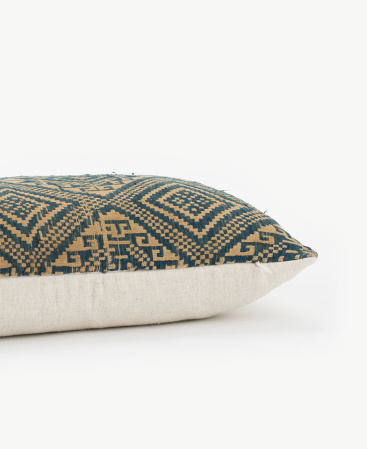 Vintage Tai Lu Hill Tribe Woven Kilim Throw Cushion