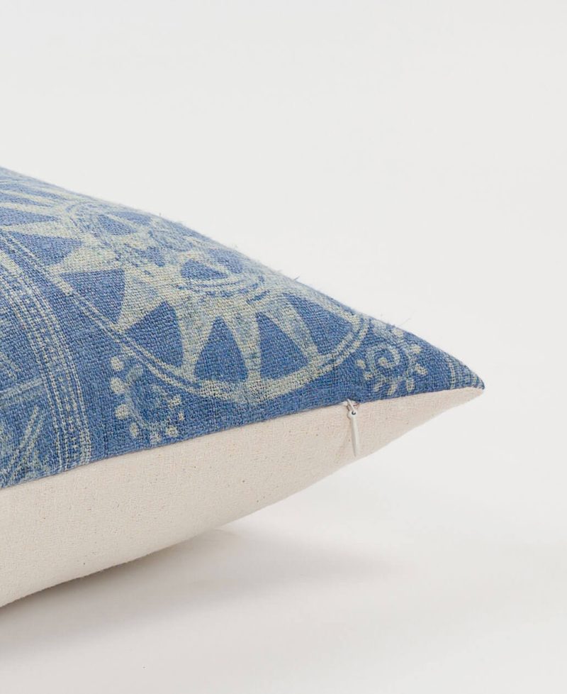 A hidden zip enclosure on a pillow cover.