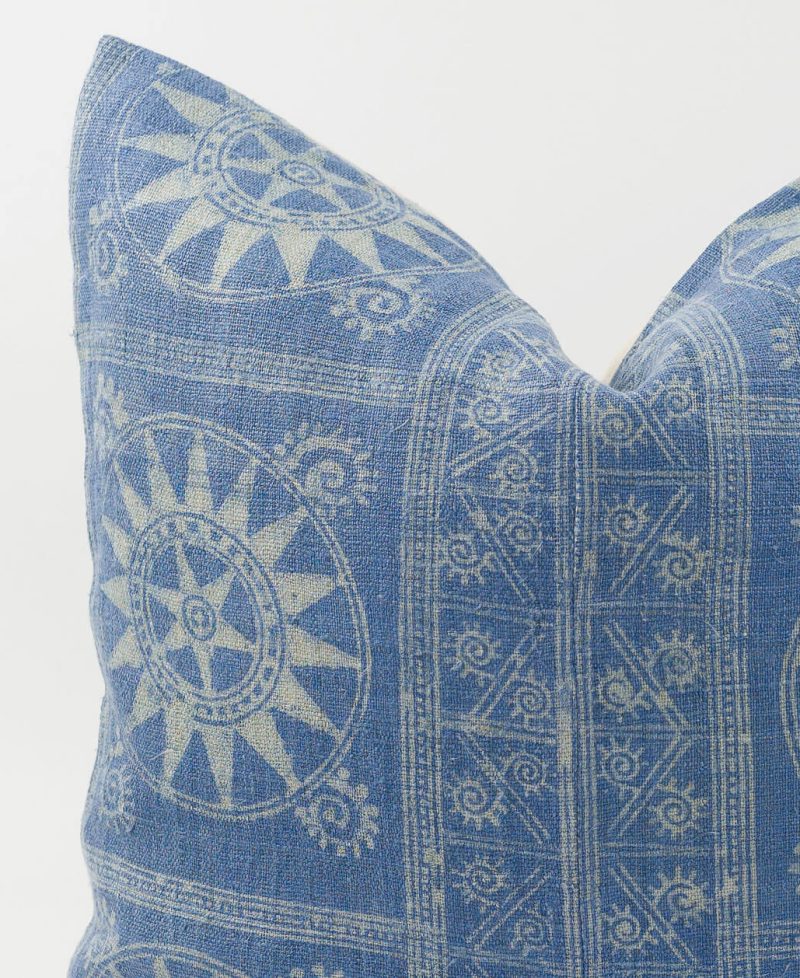 A pillow cover made from ethnic fabric sourced from hill tribes.