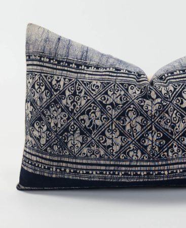 A rare tribal textile with dye stains and batik motifs.