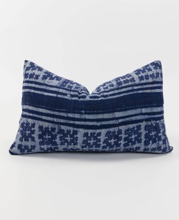 A striking and unique cushion cover with deep purple colors.