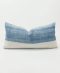 A vintage indigo hemp cushion cover with rectangle shape.