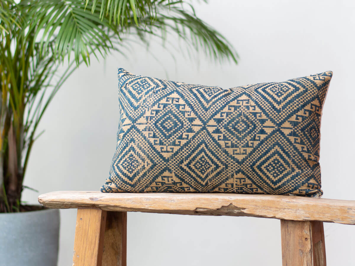 An authentic hill tribe textile throw cushion - a perfect housewarming gift.