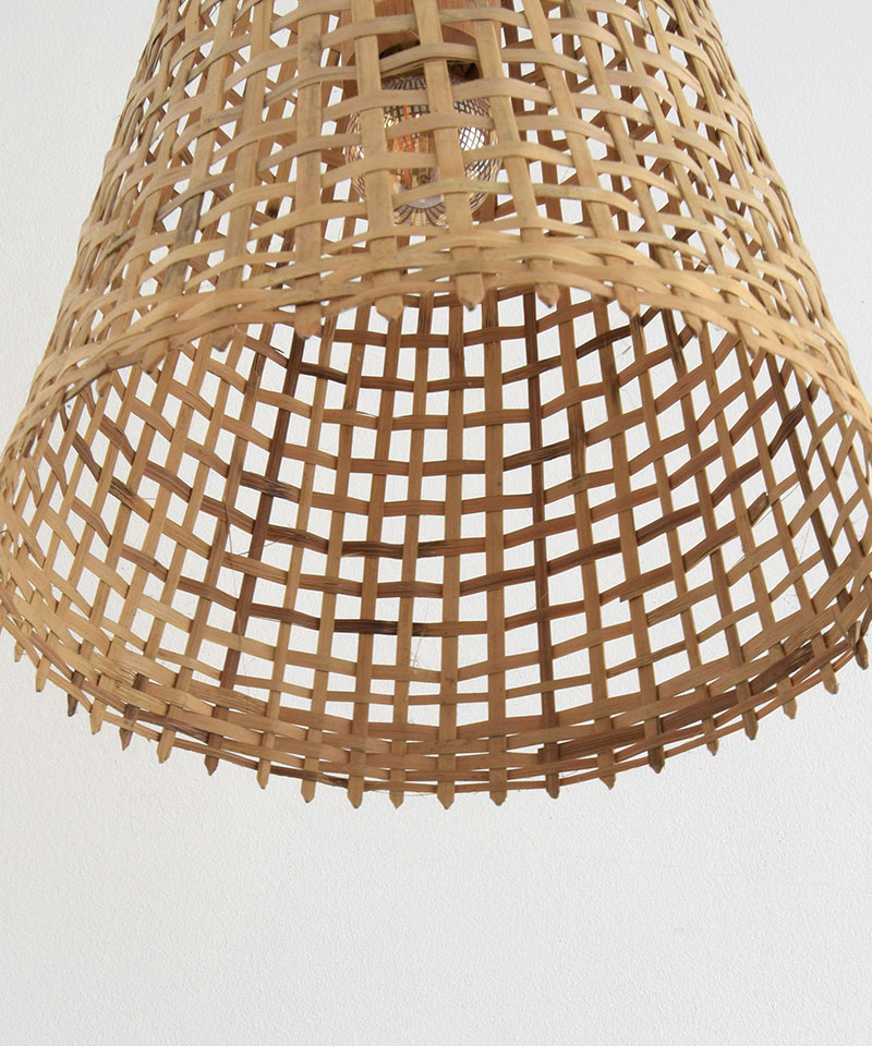 Bamboo Pendant Light Cone Shape