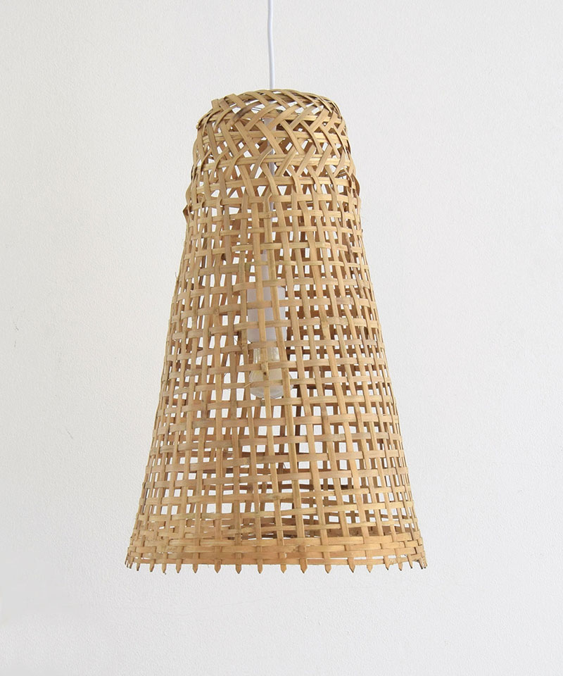 Bamboo Pendant Light Cone Shape