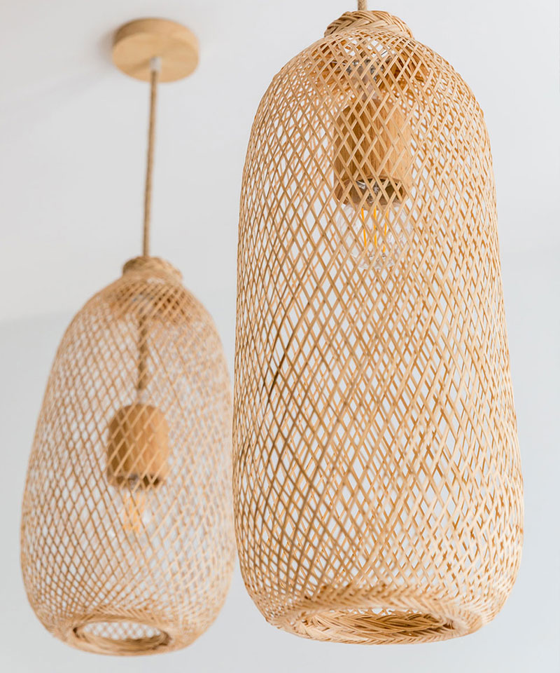 Best Bamboo Pendant Lights - Classic Flexible Bamboo Shade