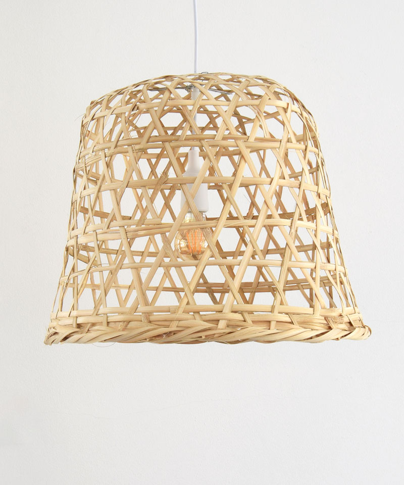 Best Bamboo Pendant Lights - Repurposed Cabbage Basket Shade