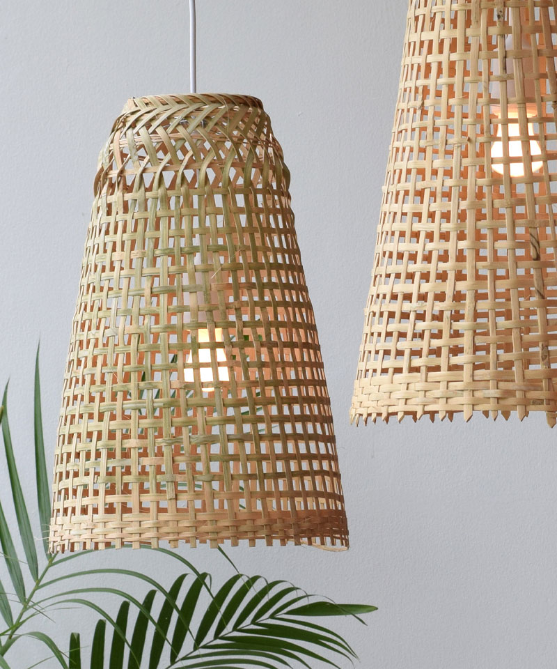 Best Bamboo Pendant Lights - Thick Weave Bamboo Shade