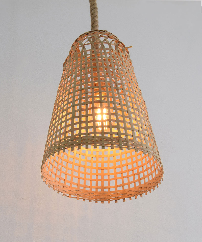 Best Bamboo Pendant Lights - Thick Weave Bamboo Shade