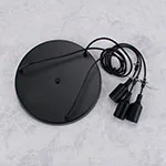 All Black Hardwire Triple Pendant Cluster Kit