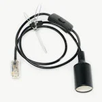 Black Swag Light Pendant Kit Plug-In Cable Set