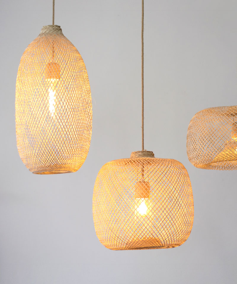 Classic Flexible Handmade Bamboo Pendant Shade Light