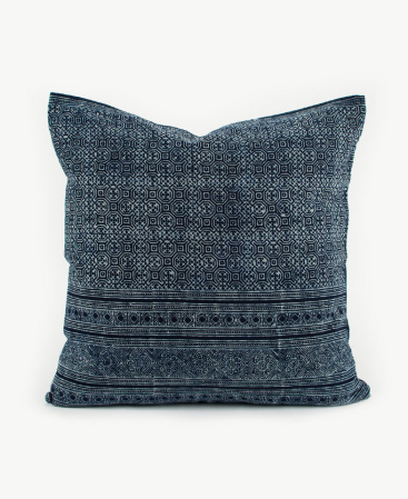 Classic Hill Tribe Indigo Batik Cushion