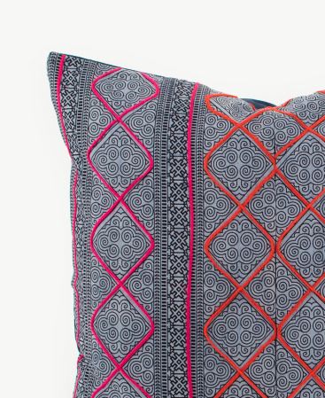 Colorful Embroidered Hill Tribe Cushion