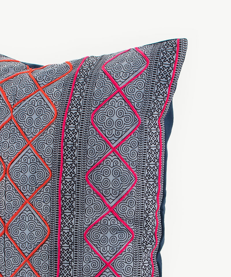 Colorful Embroidered Hill Tribe Cushion