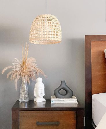 Dome-Shaped-Bamboo-Pendant-Bedside-Light