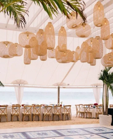 Fishing Trap Bamboo Pendants - Wedding & Event Lighting