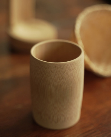 Hand Carved & Woven Natural Bamboo Drip Coffee Set