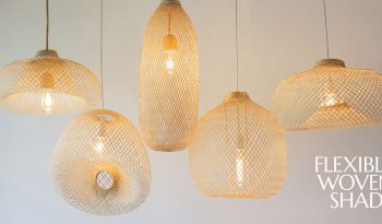 How to shape your flexible woven rattan light shade.