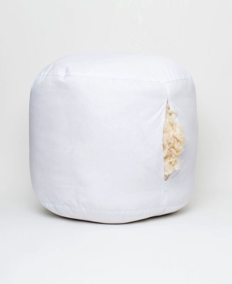 Indigo Batik Ottoman Pouf w/ Hmong Hill Tribe Textiles