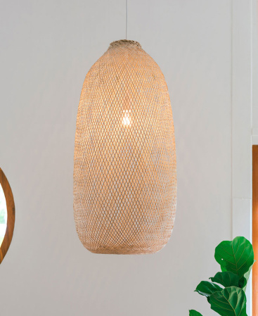 Jumbo Sized Flexible Bamboo Pendant Light