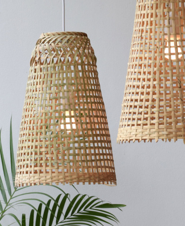 Lanna-Cone-Shaped-Thick-Woven-Bamboo-Pendant-Light-Lamp