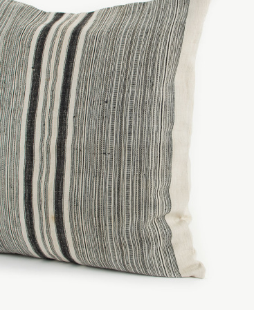 Vintage Hill Tribe Hemp & Cotton Striped Throw Cushion