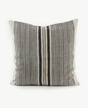 Vintage Hill Tribe Hemp & Cotton Striped Throw Cushion