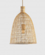 Large Size Thin Necked Fishing Trap Bamboo Basket Pendant Light