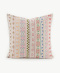 Light Embroidered & Hand Stitched Flower Hill Tribe Textile Cushion