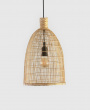 Medium Size Thin Neck Fishing Trap Bamboo Basket Pendant Light