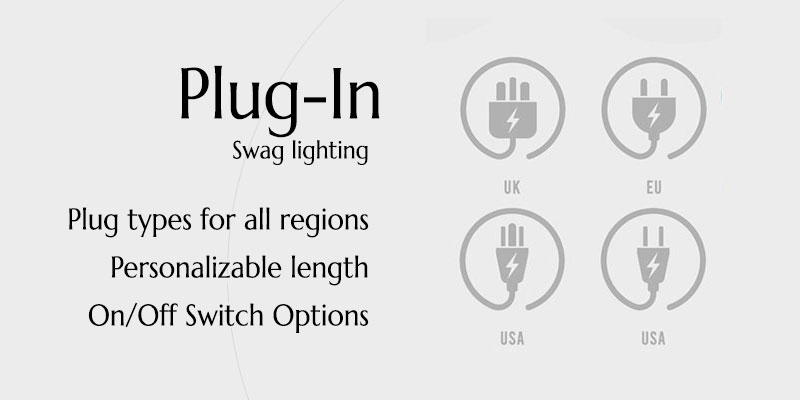 Plug-in rattan light fixture specifications and details.