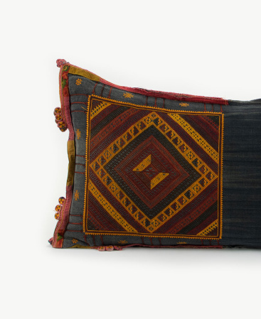 Rare Vintage Tai Lu Hill Tribe Lumbar Pillow Cushion
