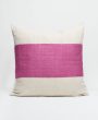 Raw Hill Tribe Hemp Plant Dyed Striped Throw Cushion - Hot Pink