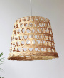 Repurposed Asian Cabbage Basket Bamboo Light