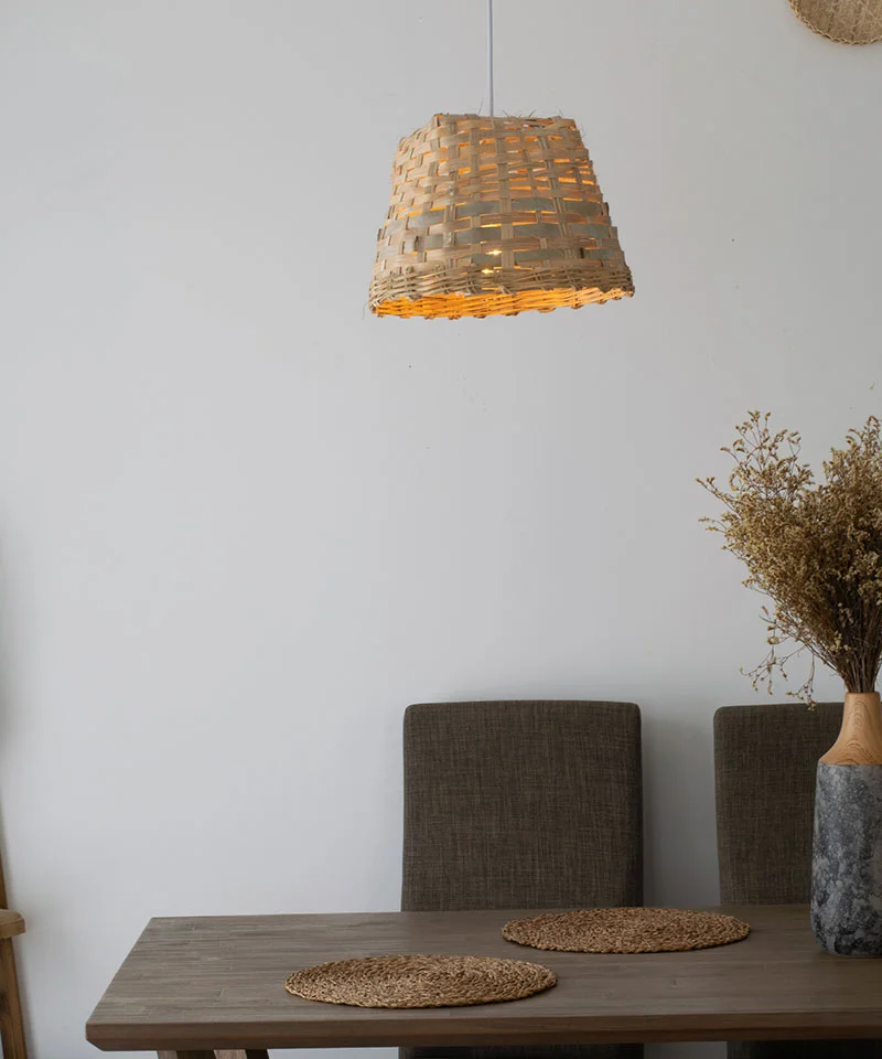 Lanna Passa Woven Basket Lamp Shade - Thumbnail 4