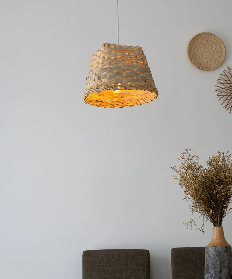 Lanna Passa Woven Basket Lamp Shade - Thumbnail 5