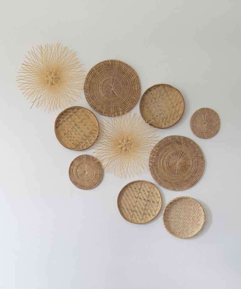 FLOWS Bamboo, Rattan & Wicker Wall Art Decor Set