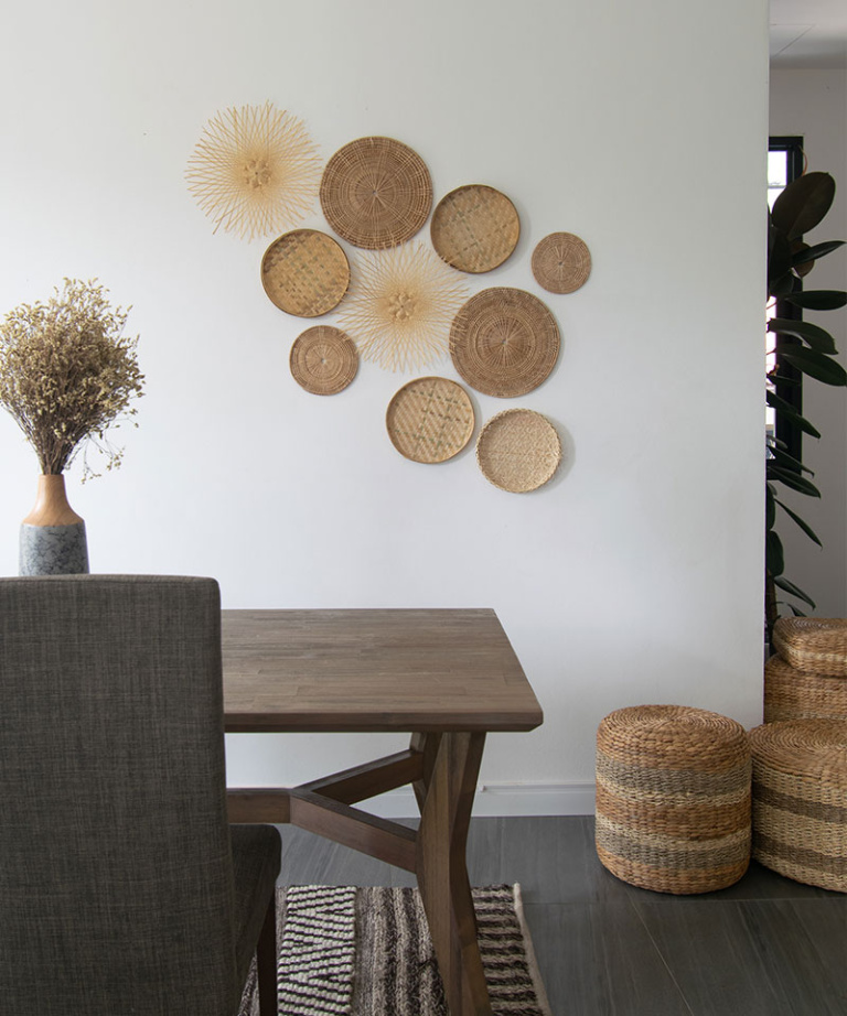 FLOWS Bamboo, Rattan & Wicker Wall Art Decor Set