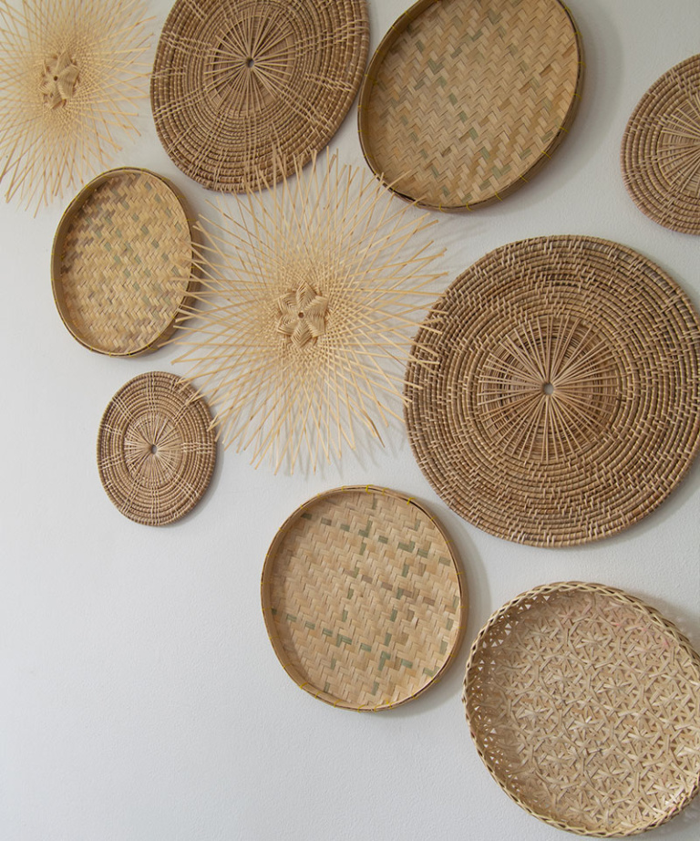 FLOWS Bamboo, Rattan & Wicker Wall Art Decor Set