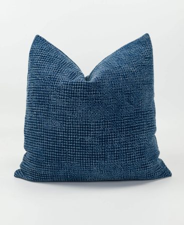 Stonewash style cushion cover with a block texture design.