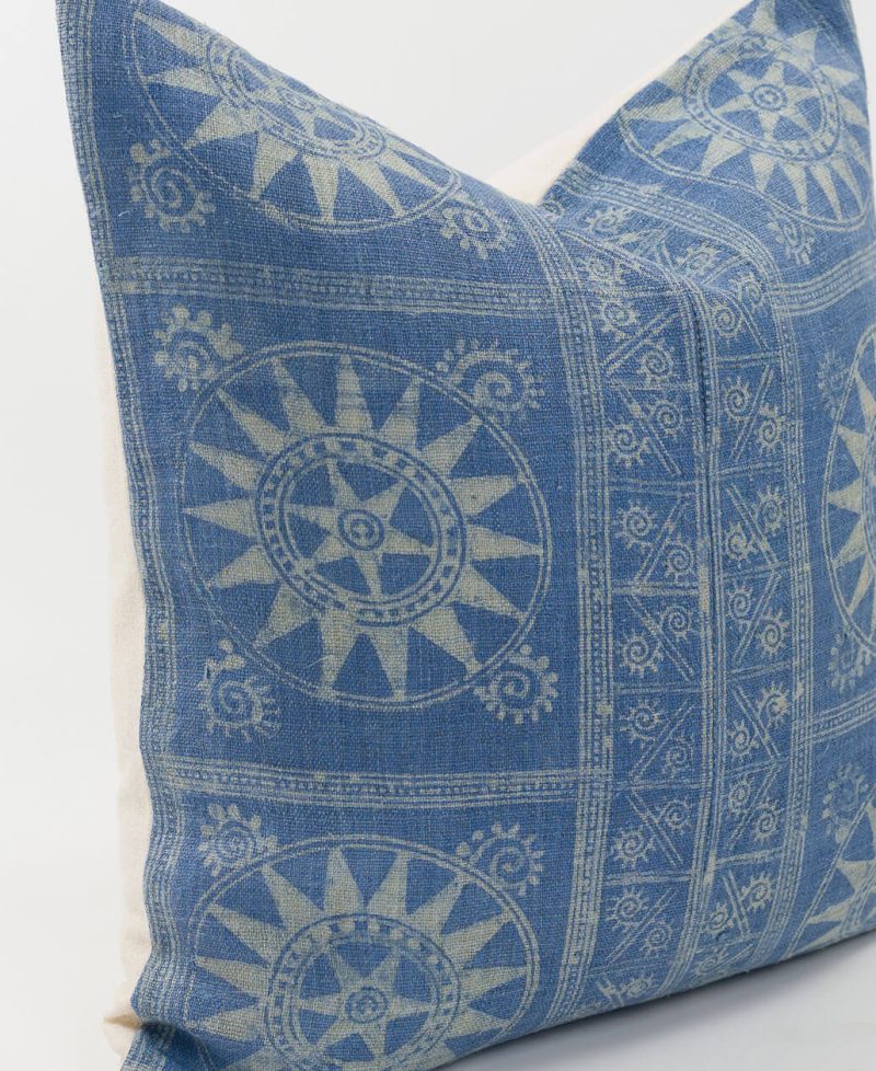 Sun motifs feature on this pillow cover.