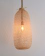 Thai Bamboo Fishing Trap Pendant & Thick Rope Cable