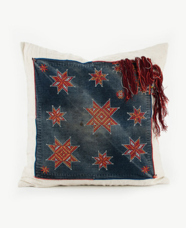 Vintage Hill Tribe Dress Patch & Hemp Cushion