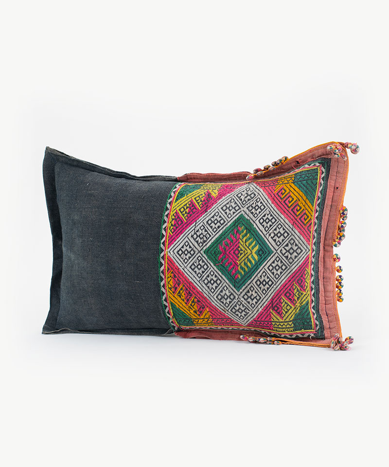Vintage Tai Lu Hill Tribe Embroidered Throw Cushion