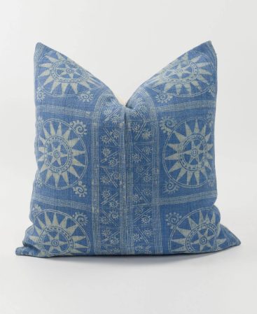 Vintage pillow cover made with ethnic fabric.