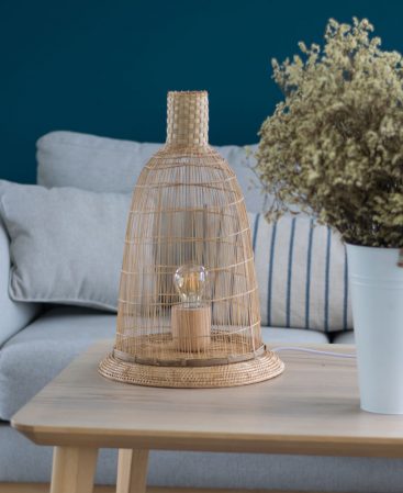 Woven Bamboo Standing Floor & Table Lamp