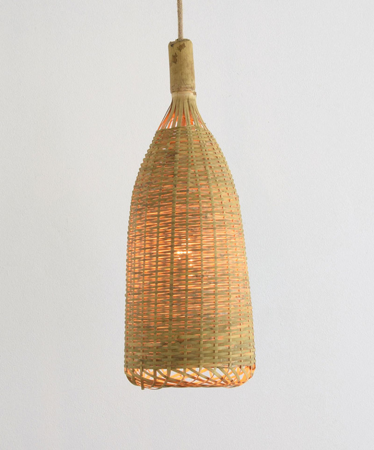 Lanna Passa - Rustic Drop Cocoon Bamboo Pendant Light
